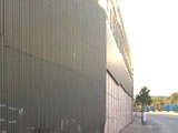 An interface or peace wall on the Springfield Road in Belfast